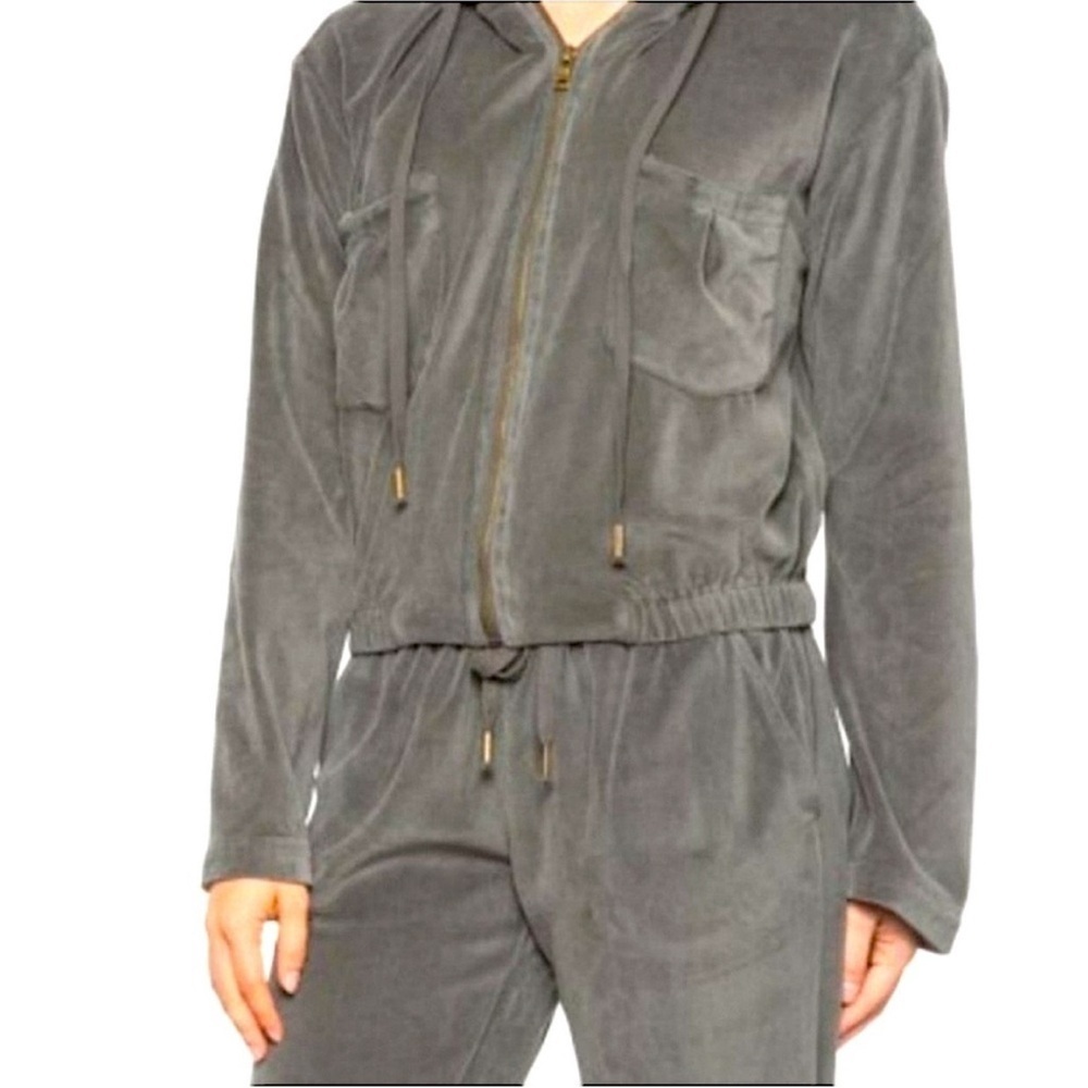 YOUNG FABULOUS & BROKE Terry Zip Up Hoodie Sweatshirt & Sweatpants Set Large
